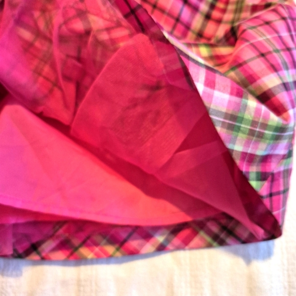 Gymboree girls size 4T Cherry All the Way duppioni plaid dress fully lined - Picture 2 of 5